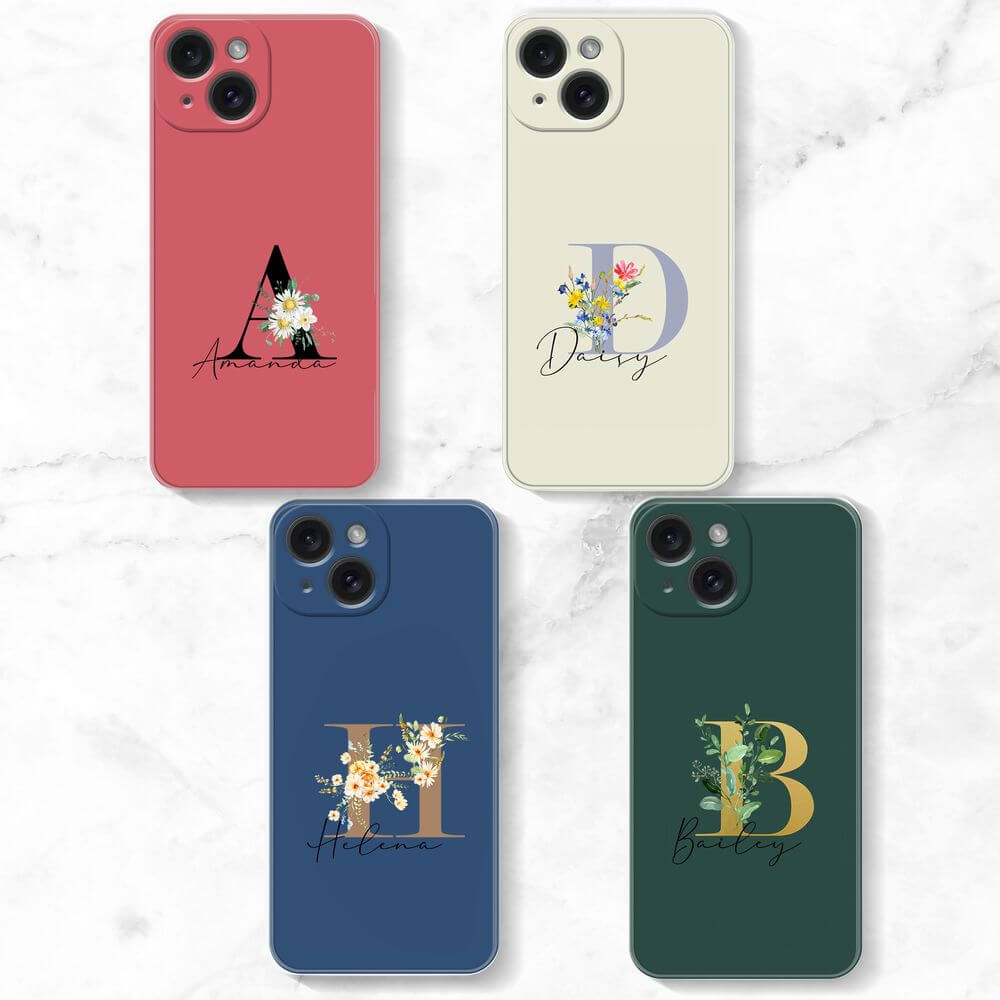Flower Initial -Personalized Phone Case| Kora Garro Flower Initial -Personalized Phone Case| Kora Garro