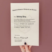 Load image into Gallery viewer, Editable Hogwarts Acceptance Letter Template