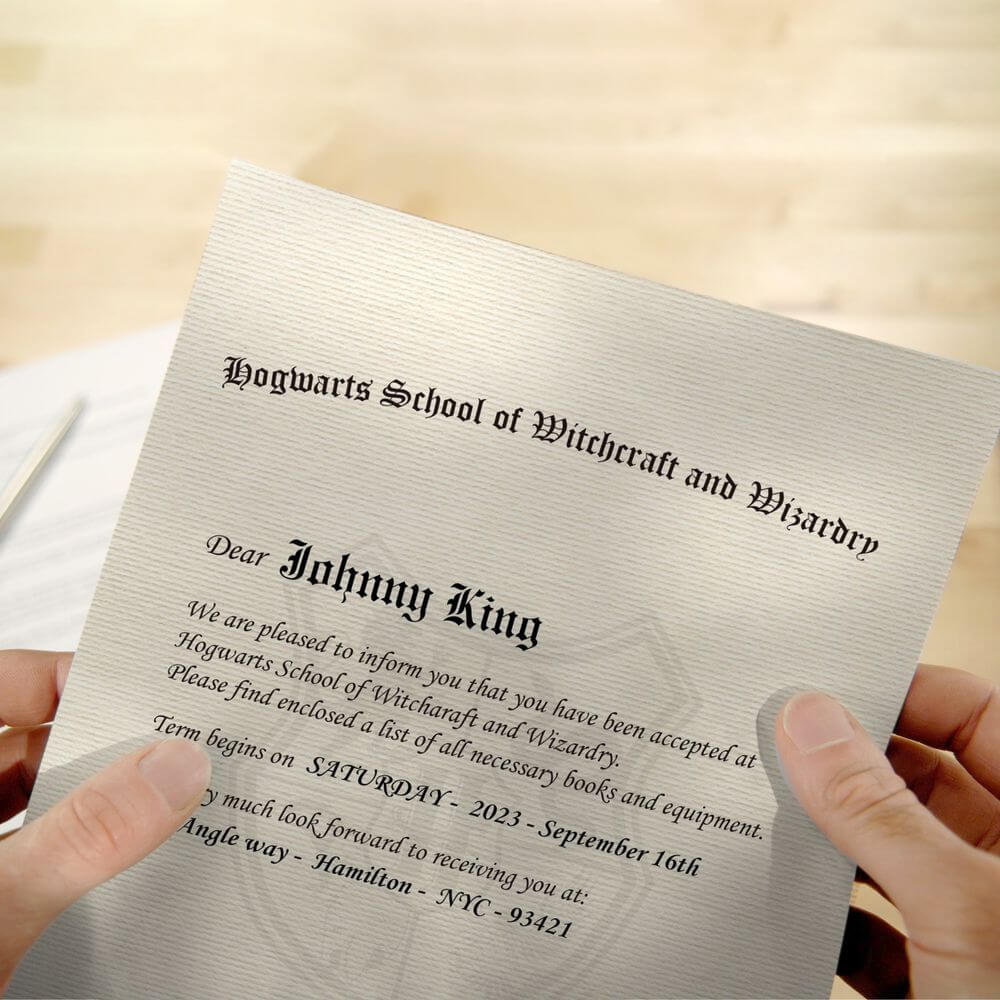 Hogwarts Acceptance Letter Editable Template Kora Garro