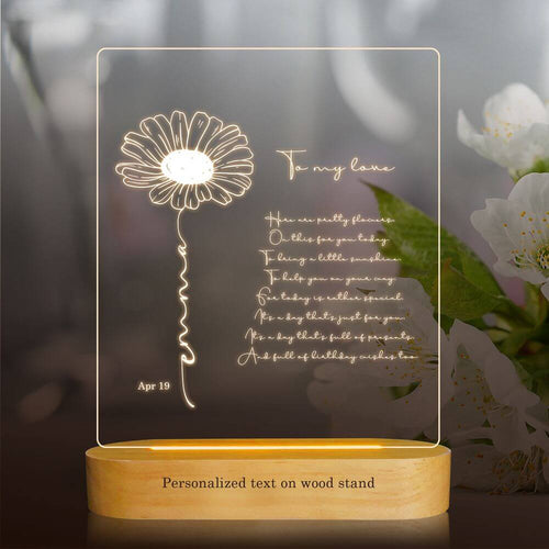 April Birth Flower Table Lamp