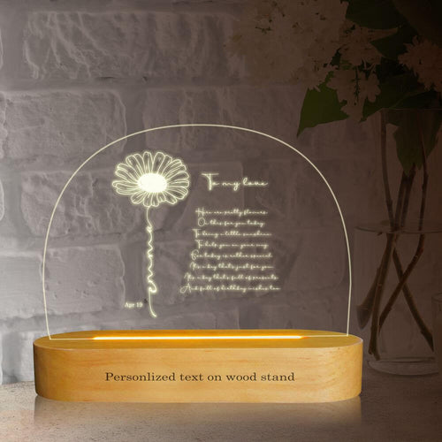 April Birth Flower Table Lamp