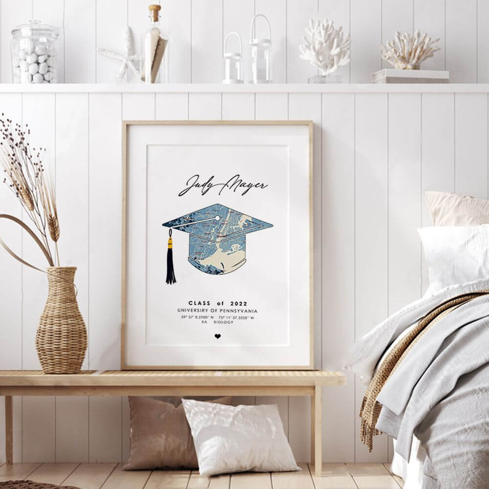 Personalized Map Art - Graduation Gift | Kora Garro