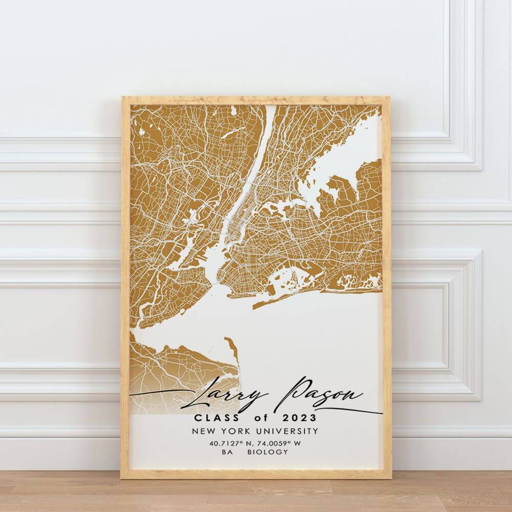 Personalized Map Art - Graduation Gift | Kora Garro