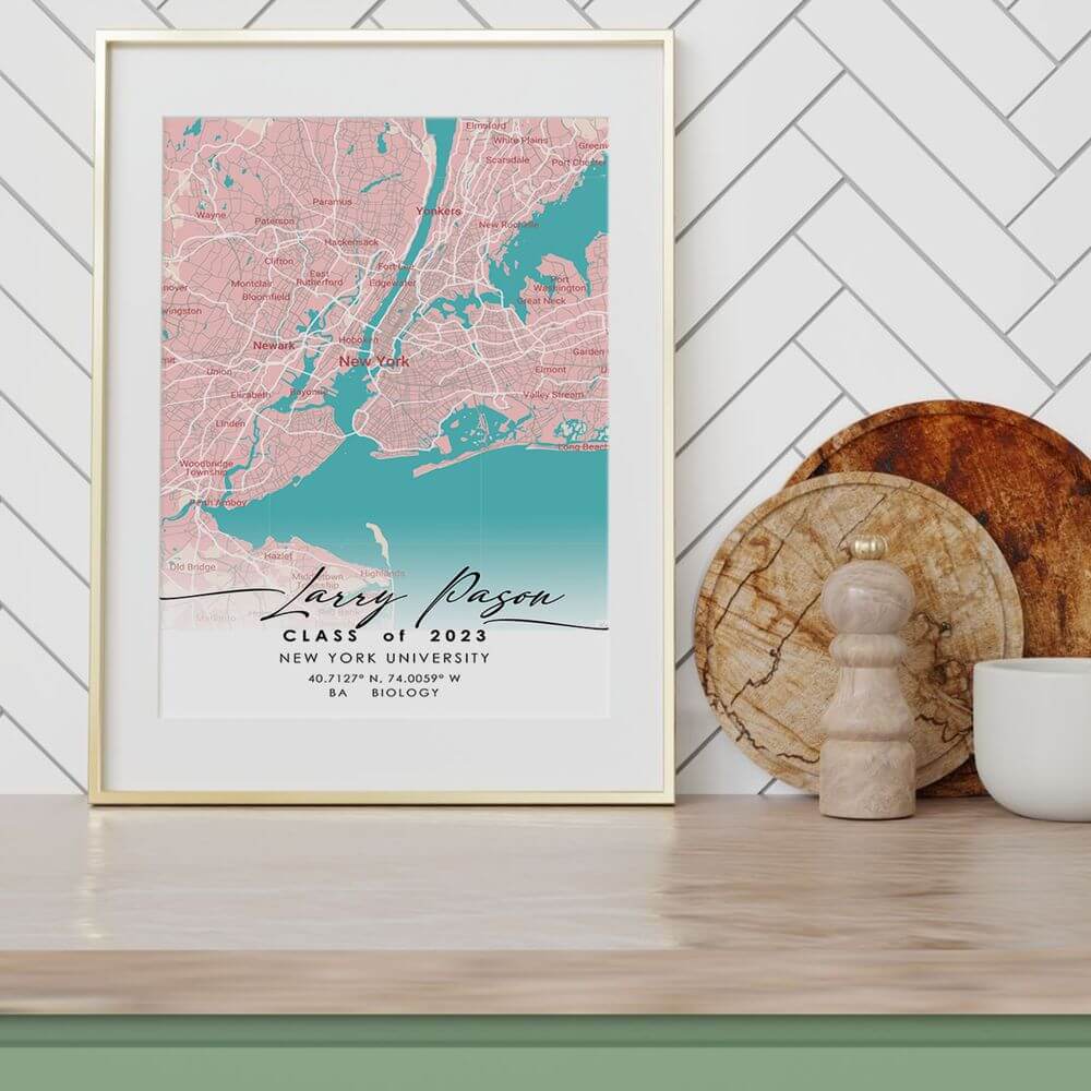 Personalized Map Art - Graduation Gift | Kora Garro