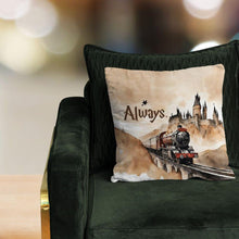 Load image into Gallery viewer, koragarro harry potter home décor, couch cushion, pillow case, harry potter lines, throw cushion, Potterhead gift, Hogwarts castle, hogwarts express