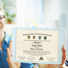 Load image into Gallery viewer, Hogwarts Diploma Editable Template