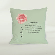 Load image into Gallery viewer, June Birth Flower Cushion - Rose