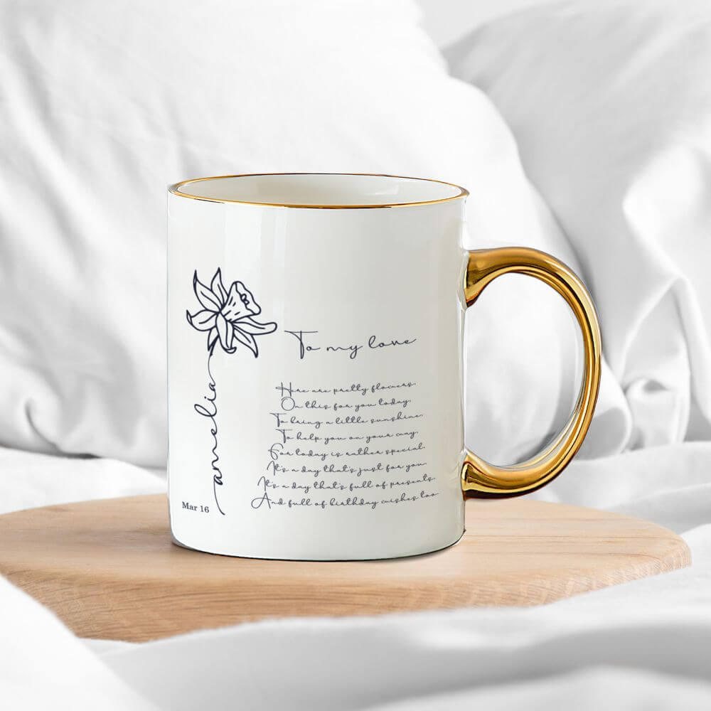 March Birth Flower Coffee Mug