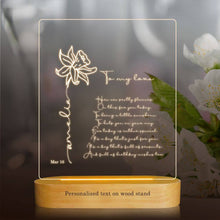Load image into Gallery viewer, March Birth Flower Table Lamp
