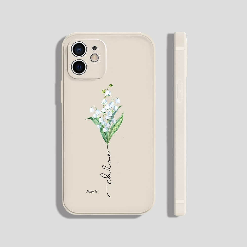 May Birth Flower Custom Phone Case, Lily of the Valley