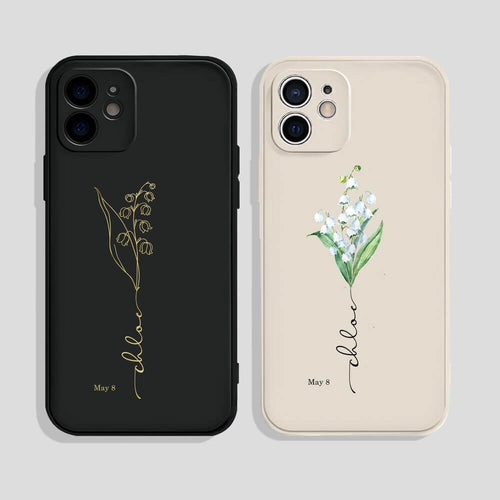 May Birth Flower Custom Phone Case, Lily of the Valley