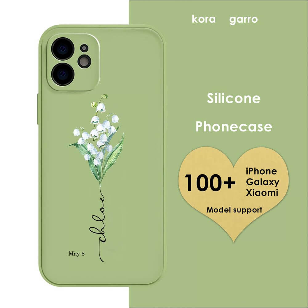 May Birth Flower Custom Phone Case, Lily of the Valley