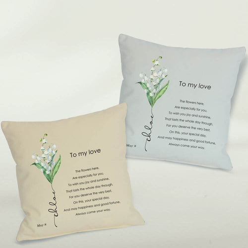 May Birth Flower Cushion
