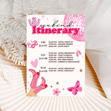 Load image into Gallery viewer, koragarro Nashville Bachelorette Invitation set bridal shower ideas last rodeo bach bash party invitation buy the bride a drink editable canva template instant download bride-to-be party ideas