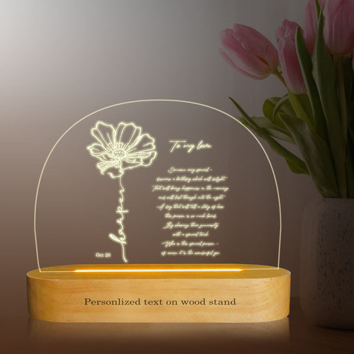 October Birth Flower Table Lamp, Cosmos