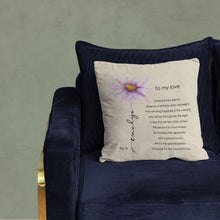 Load image into Gallery viewer, Aster September Birth Flower Cushion