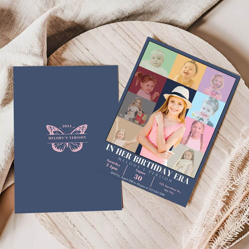 koragarro eras tour birthday invitation swiftie photo invitation taylor swift Birthday party invitation Taylor's version Editable Canva birthday template instant download 