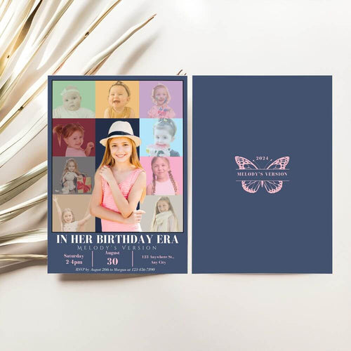 koragarro eras tour birthday invitation swiftie photo invitation taylor swift Birthday party invitation Taylor's version Editable Canva birthday template instant download 