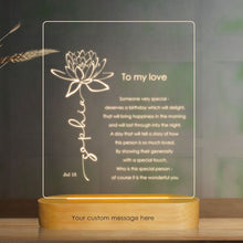 Load image into Gallery viewer, July Birth Flower Table Lamp