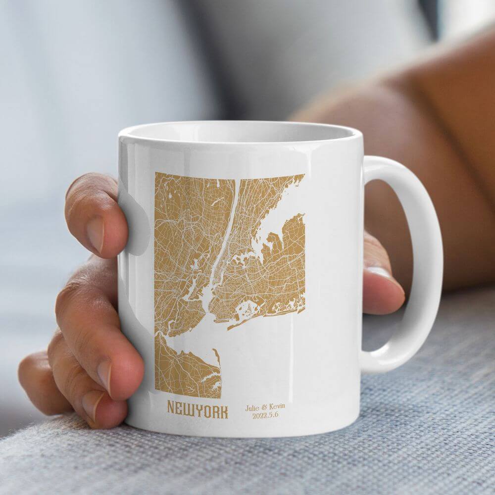 koragarro any city map personalized mug, best friend gift, long distance relationship, city map, date time location, bone china mug, birthday gift to bff