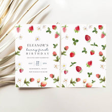 Load image into Gallery viewer, Berry First Birthday Invitation Bundle