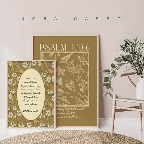 koragarro bible verses about life inspirational bible verses print christian home decor bible poster digital wall art yellow brown botanical themed living room decor jesus wall art matthew 6 26