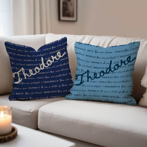 koragarro Named Pillow Case Personalized Biblical Scripture Minimalist Christian Home Kid's Nursery Décor Gift for Birthday Housewarming New Year