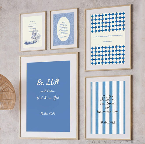 koragarro bible verses about strength encouraging bible verses christian home decor bible poster digital wall art blue themed set of 6 dorm jesus wall art bible verses about strength peace