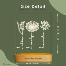 Load image into Gallery viewer, Family Birth Flowers Table Lamp