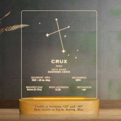 koragarro Popular constellations Star Map Print table night light, Stars The Night Sky, Stars Above Map, Crux,  table lamp