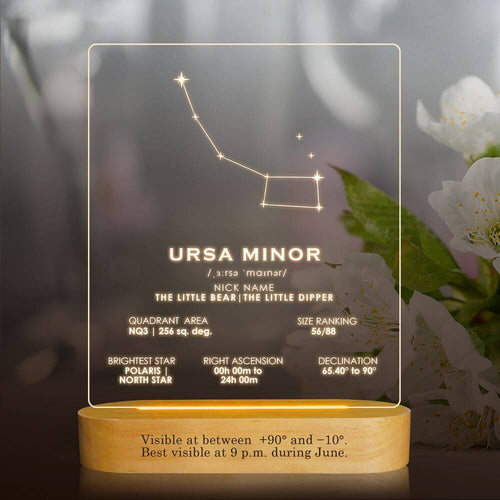 koragarro Popular constellations Star Map Print table night light, Stars The Night Sky, Stars Above Map,  Ursa Minor , table lamp