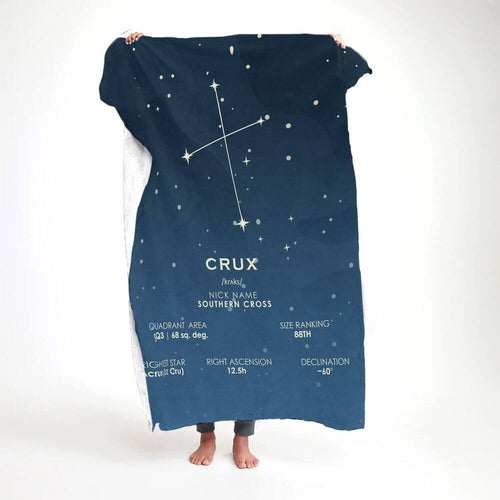 koragarro Crux star map, Constellation Blanket, southern cross, throw blanket, astronomy gift