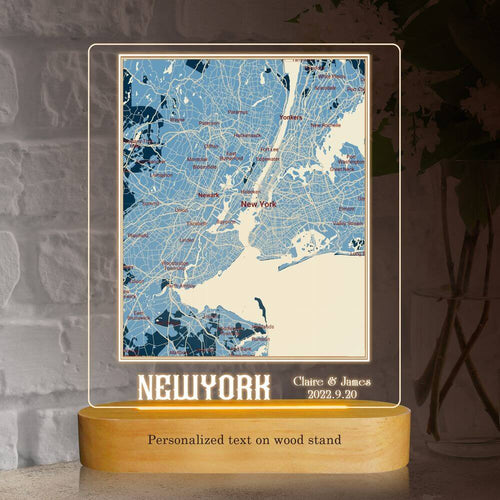 koragarro Map Prints Table Lamp, Any Location night light, City Map, Map Prints, Custom City Map led light