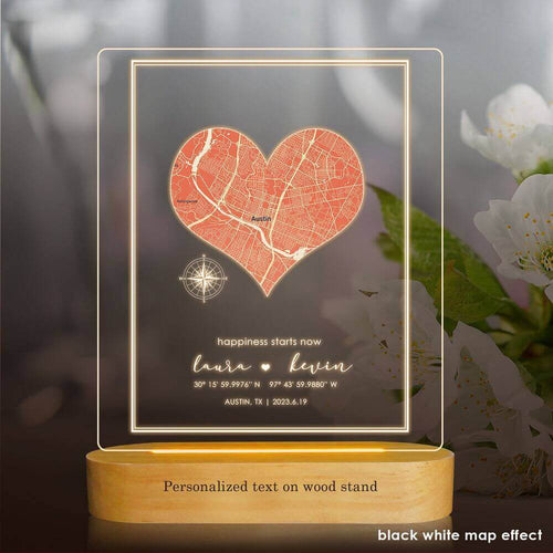 koragarro Map Prints Table Lamp, Any Location night light, City Map, Map Prints, Custom City Map led light