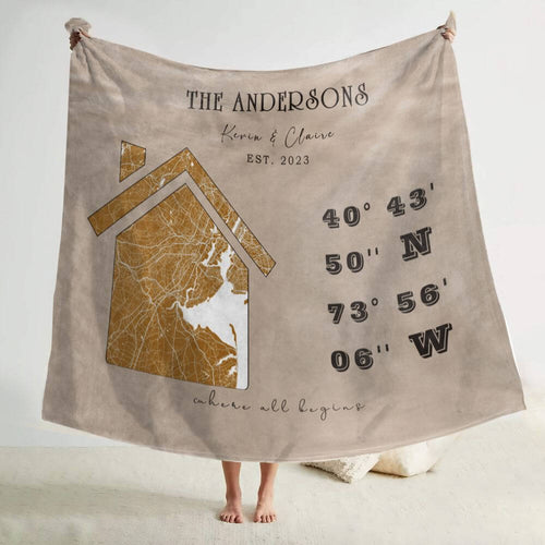 First Home Map Blanket