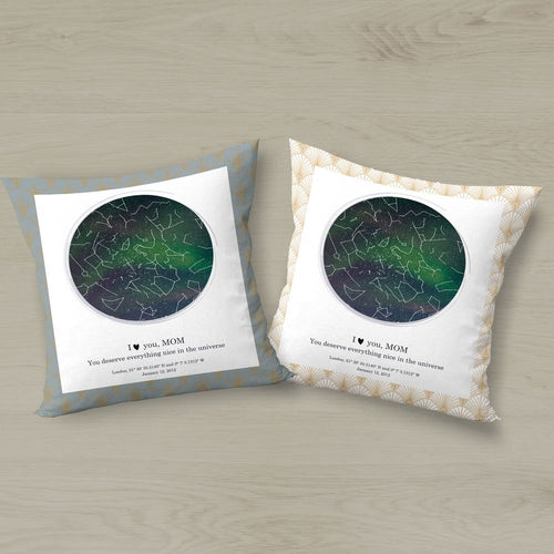 koragarro Custom Star Map Print, Night You Were Born, New Baby Gift, Stars The Night Sky, Stars Above Map, Wedding Constellation Print Gift , custom pillow, linen cushion, polyester pillow