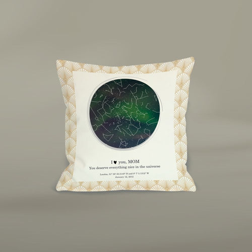 koragarro Custom Star Map Print, Night You Were Born, New Baby Gift, Stars The Night Sky, Stars Above Map, Wedding Constellation Print Gift , custom pillow, linen cushion, polyester pillow
