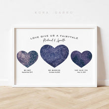 Load image into Gallery viewer, koragarro constellation map, Personalized Star Map Print, Night We Met Anniversary Gift, Stars The Night Sky, Stars Above Map Poster, Wedding Constellation Print Gift