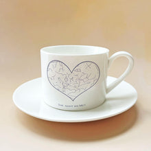 Load image into Gallery viewer, Anniversary Night Sky Tea Cup Saucer Set