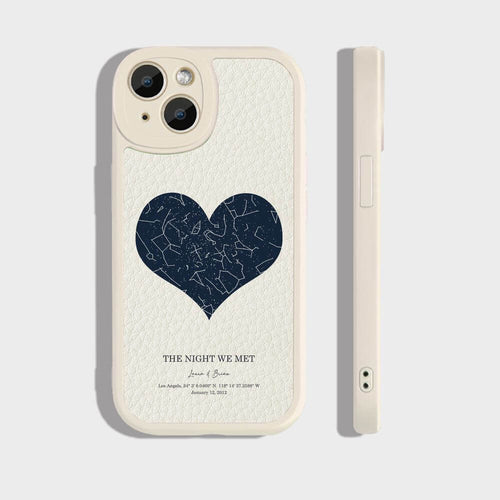 Heart Stars Map Custom Phone Case