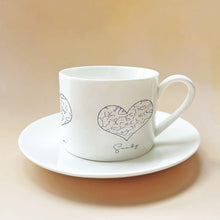 Load image into Gallery viewer, Family Heart Constellations -  Tea Cup and Saucer