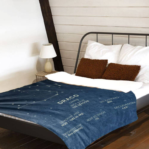 koragarro Draco star map, Constellation Blanket, throw blanket, astronomy gift