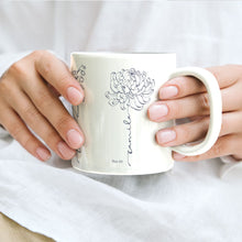 Load image into Gallery viewer, koragarro- family name sign- birth month named flower custom mug