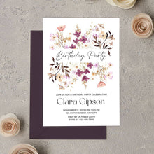 Load image into Gallery viewer, Rustic Flowers Party Invitation Template