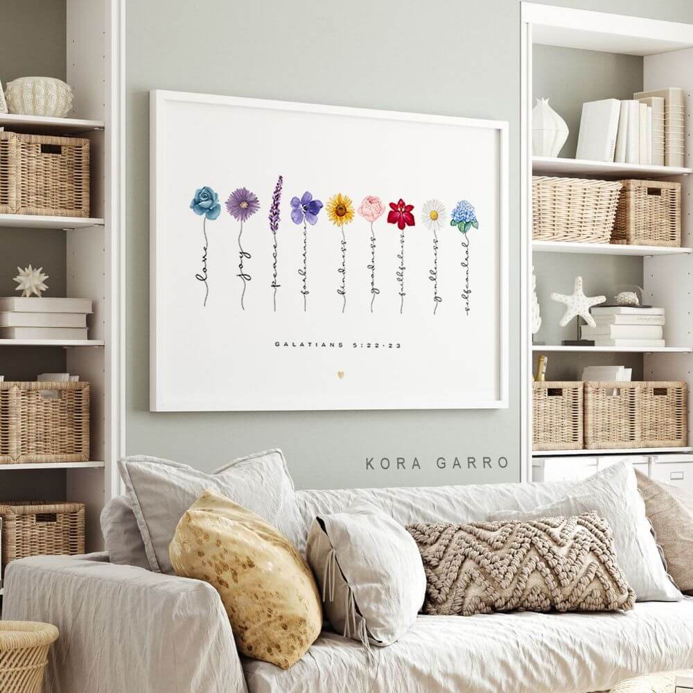Fruit of the Spirit Poster - Christian Gift | KoraGarro for Free Christian Wall Art Printables
