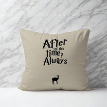 Load image into Gallery viewer, koragarro harry potter pillow case, always quote, potterhead gift, hogwarts castle, harry potter quote, modern minimalist, couch cushion, cream