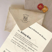 Load image into Gallery viewer, Hogwarts Envelope Canva Template