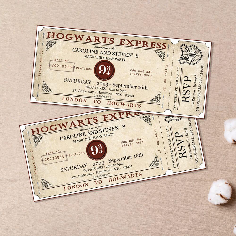 Editable Hogwarts Ticket -Digital download | KoraGarro Editable Hogwarts Ticket -Digital download | KoraGarro