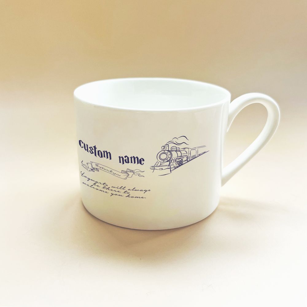 koragarro hogwarts is my home custom mug and saucer set, potterhead gift, harry potter, modern minimalist, custom ceramic mugs, tea cup and saucer