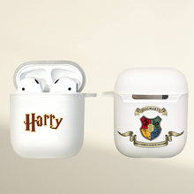 Load image into Gallery viewer, koragarro Hogwarts Crest Personalized Airpods Case potterhead birthday gift Gryffindor Slytherin Hufflepuff Ravenclaw school custom wizard name airpods case